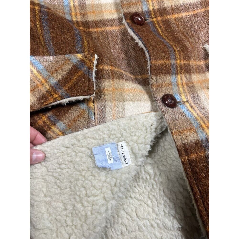 Pioneer Wear Sherpa Lined Western USA Button Down Long Jacket Mens 42 - Picture 6 of 8